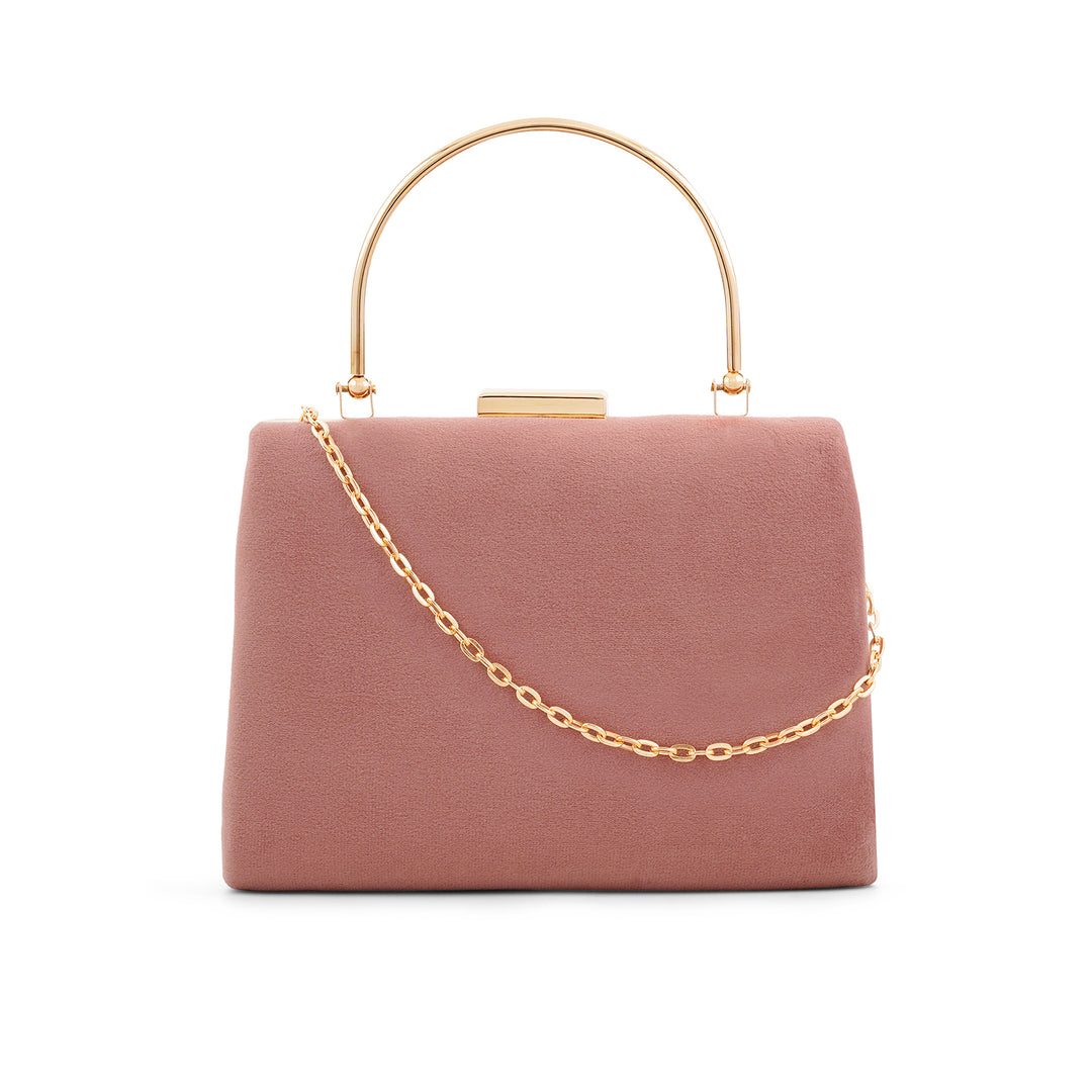 Madonna Rose Pink Suede Clutch