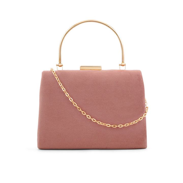 Madonna Rose Pink Suede Clutch