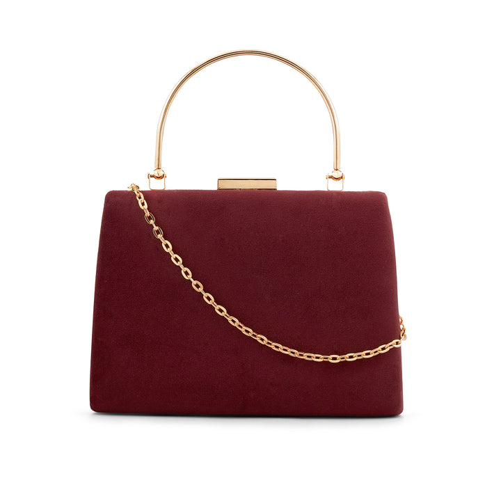 Demi Scarlet Red Suede Clutch