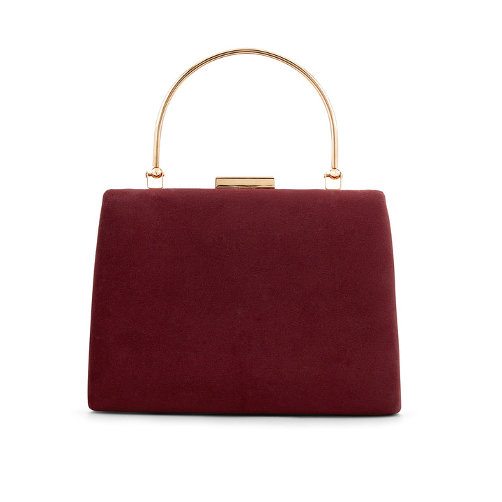 Demi Scarlet Red Suede Clutch
