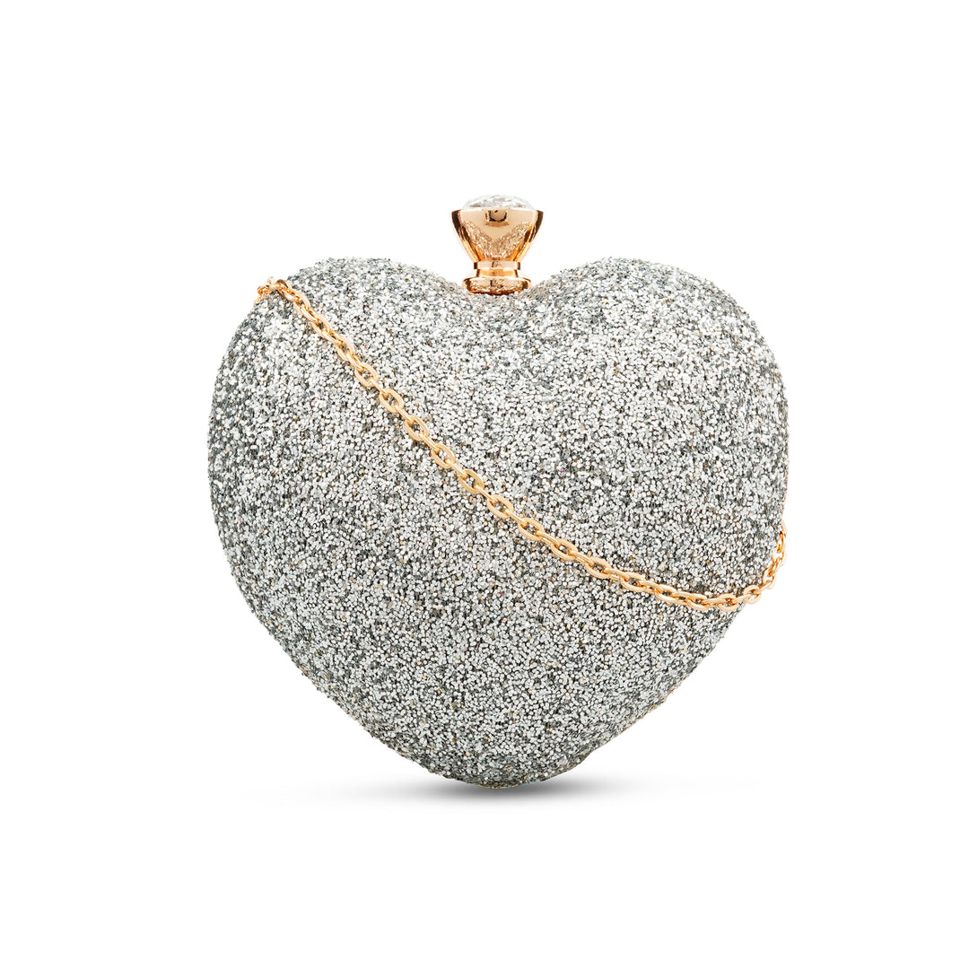 ブランド通販 Silver Andie Glam Clutch Metallic バッグ