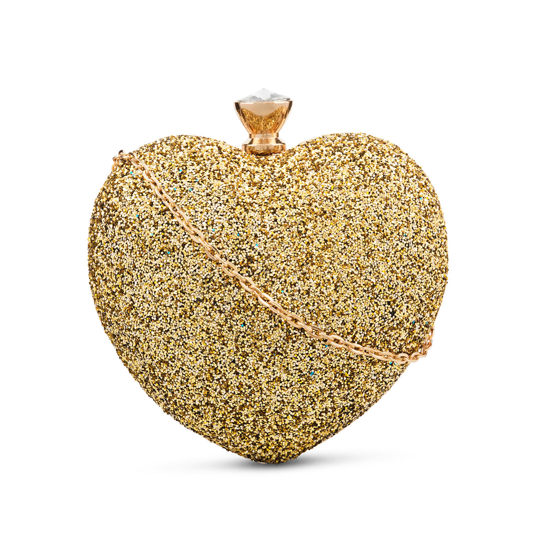 Meg Gold Glam Metallic Clutch