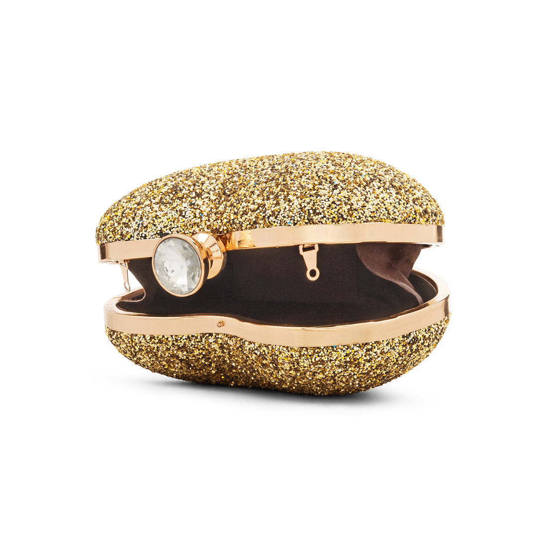 Meg Gold Glam Metallic Clutch