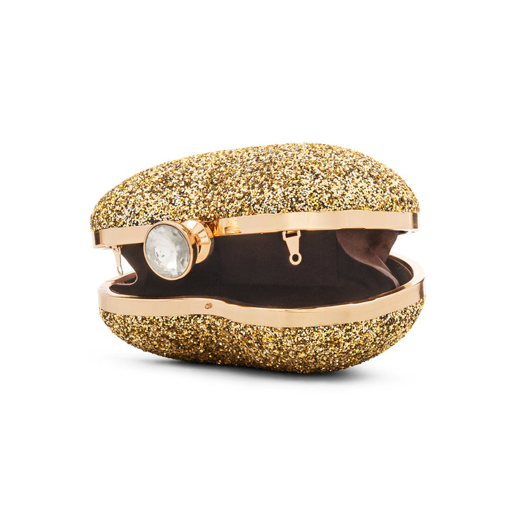 Meg Gold Glam Metallic Clutch