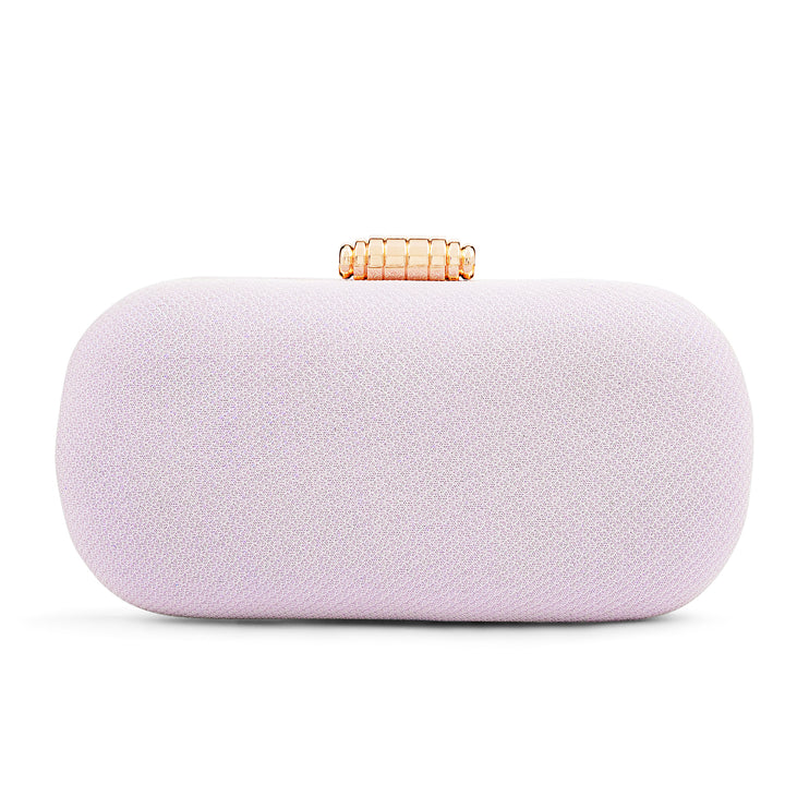 Salma Lavendar Glam Metallic Clutch