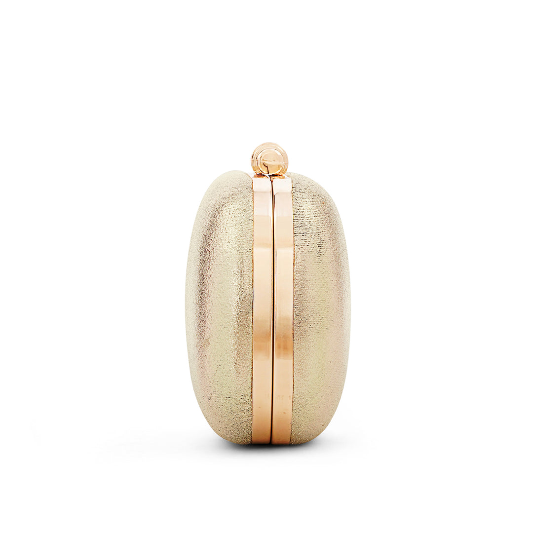 Kathleen Shimmery Gold Metallic Clutch
