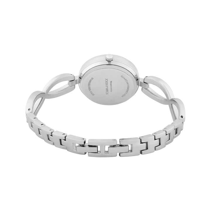 Chic Elegance Silver Watch Bracelet Stack