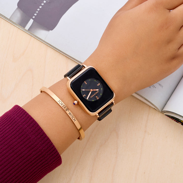 Radiant Pulse Watch Bracelet Stack