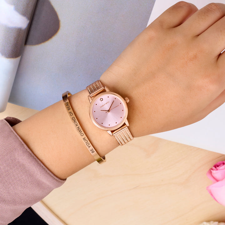 Chic Halo Watch Bracelet Stack