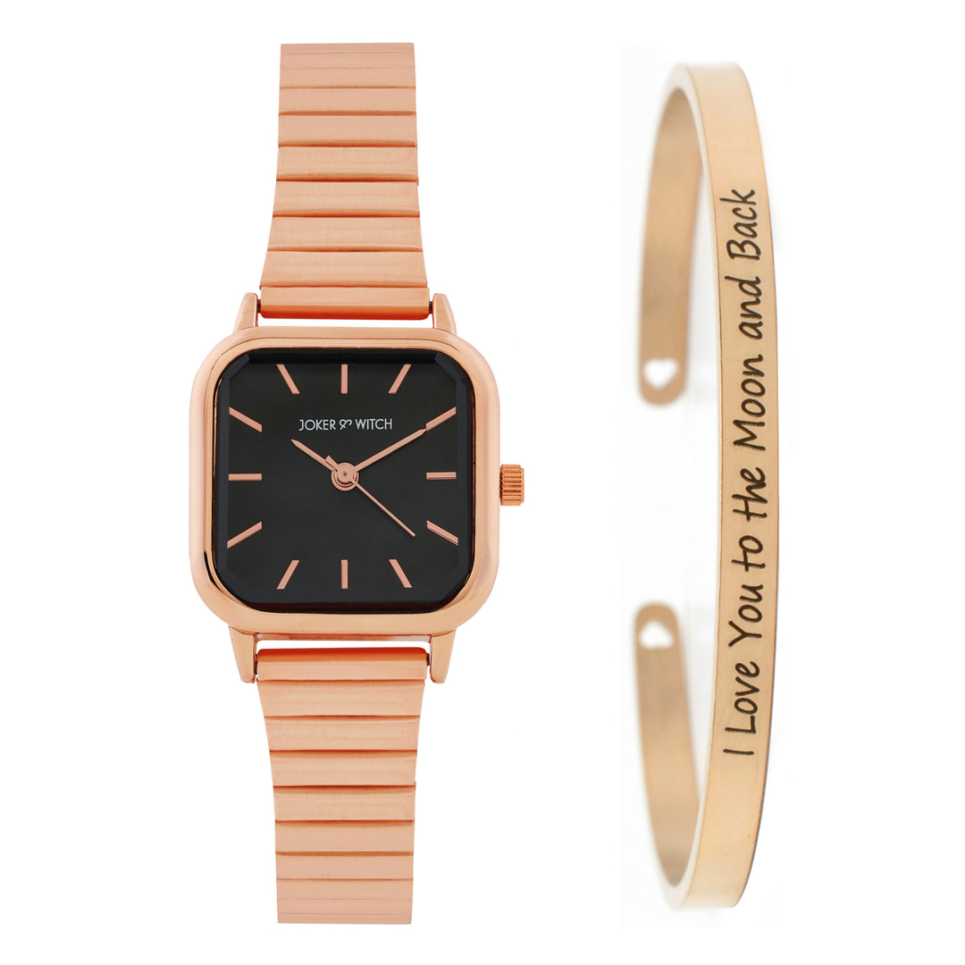 Elegant Aura Watch Bracelet Stack