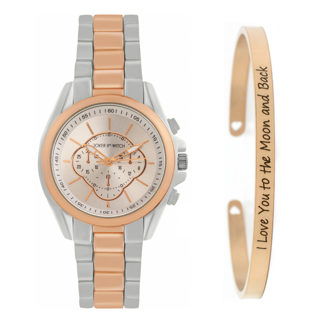 Golden Link Watch Bracelet Stack