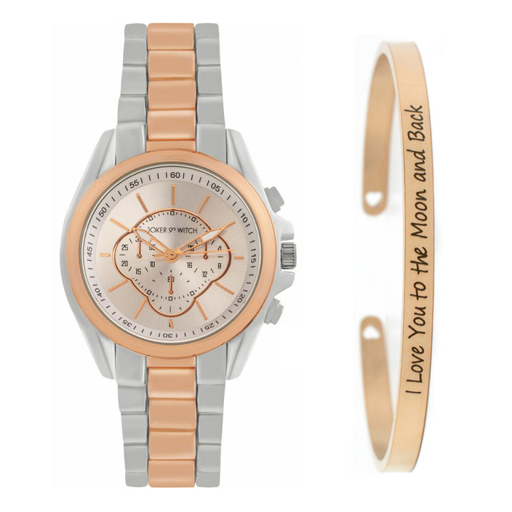 Golden Link Watch Bracelet Stack