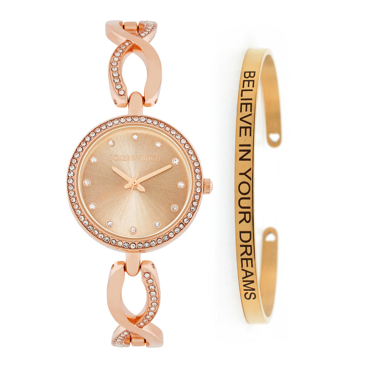 Warm Chrome Watch Bracelet Stack