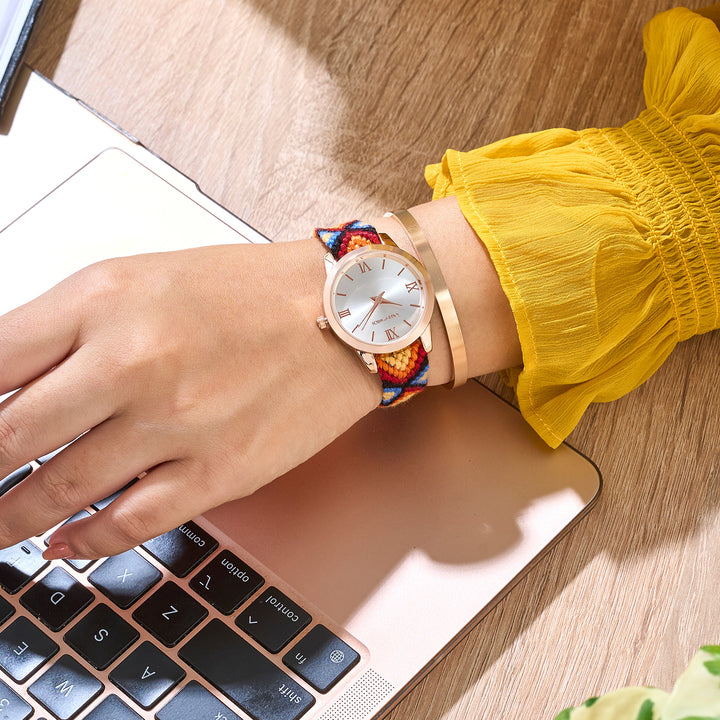 Braided Calm Watch Bracelet Stack