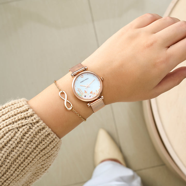 Rosé Drift Watch Bracelet Stack