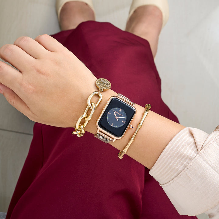 Mood Lock Watch Bracelet Stack