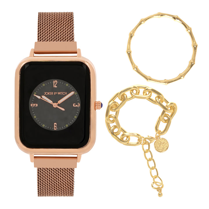 Mood Lock Watch Bracelet Stack