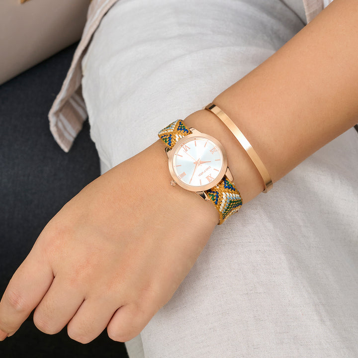 Pebble Knit Watch Bracelet Stack