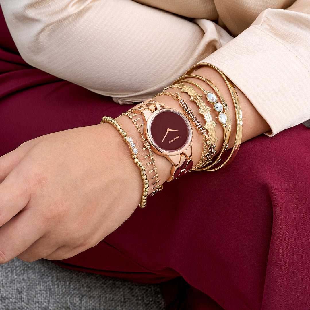 Java Plum Watch Bracelet Stack