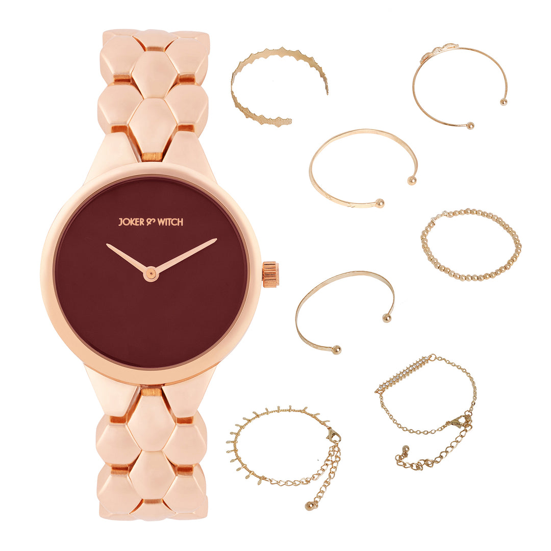 Java Plum Watch Bracelet Stack