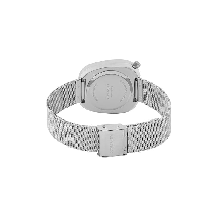 Navy Chrome Watch Bracelet Stack