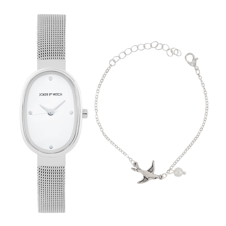 Still Silver Watch Bracelet Stack