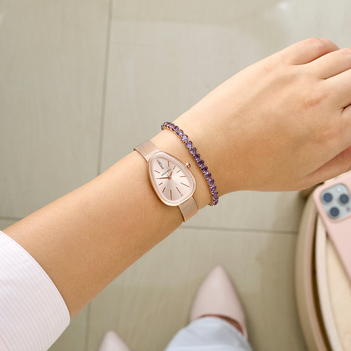 Glazé Rose Watch Bracelet Stack