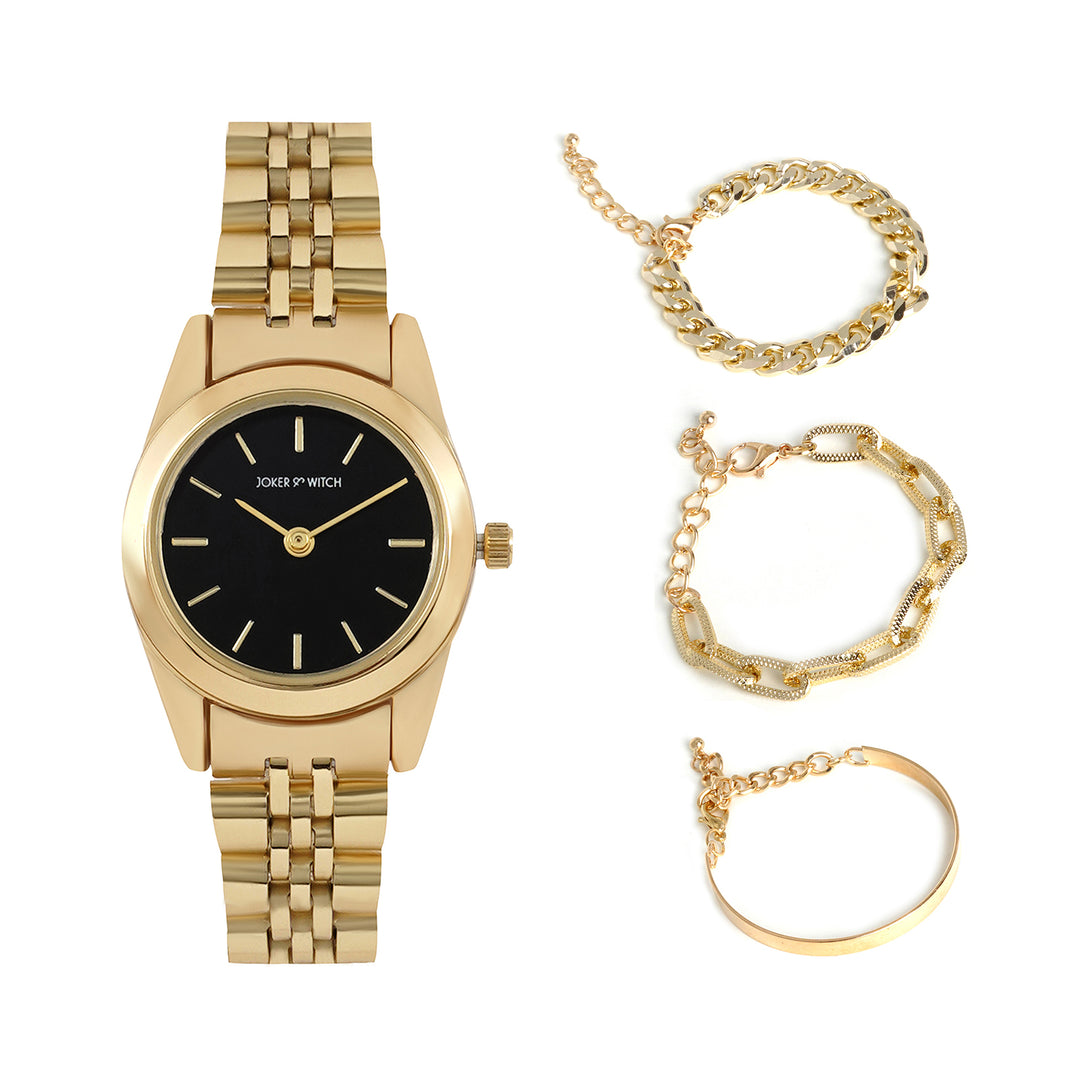 Leia Gold Watch Bracelet Stack