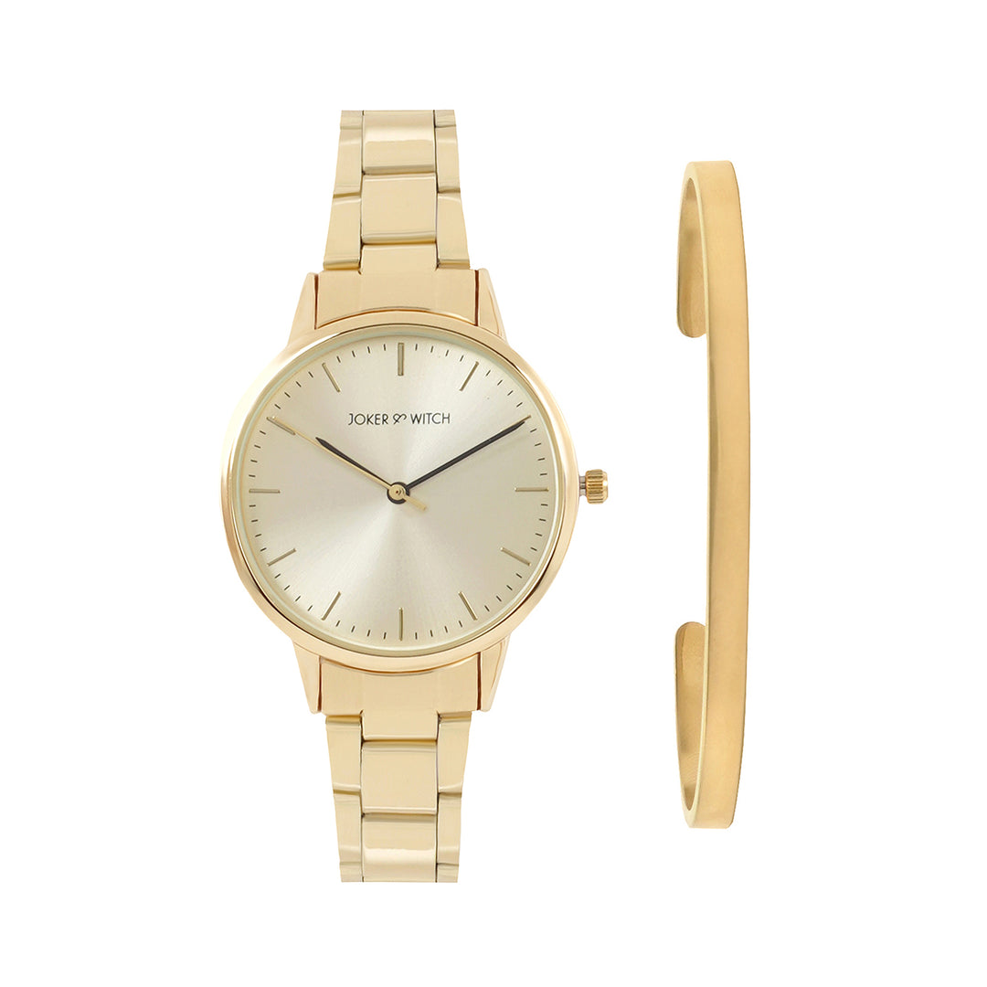 Isabelle Gold Watch Bracelet Stack