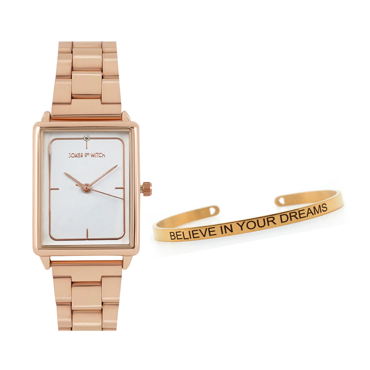 Courteney Rosegold Watch Bracelet Stack