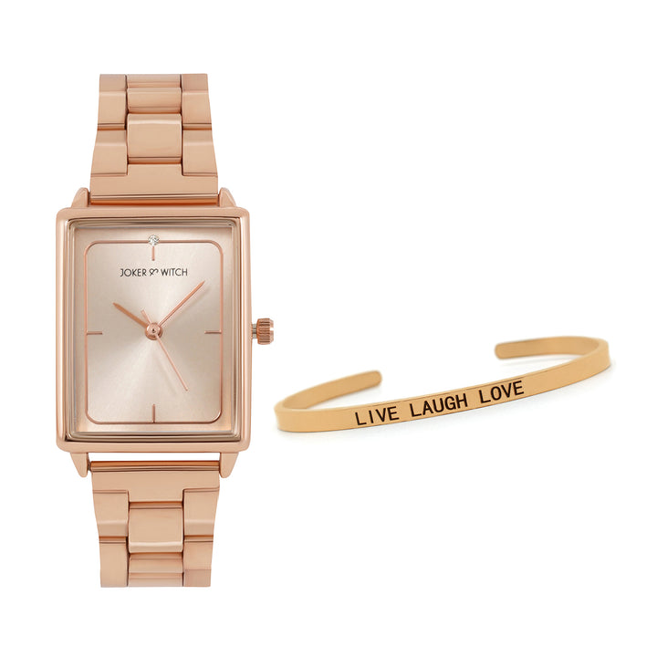 Sand Rosegold Watch Bracelet Stack