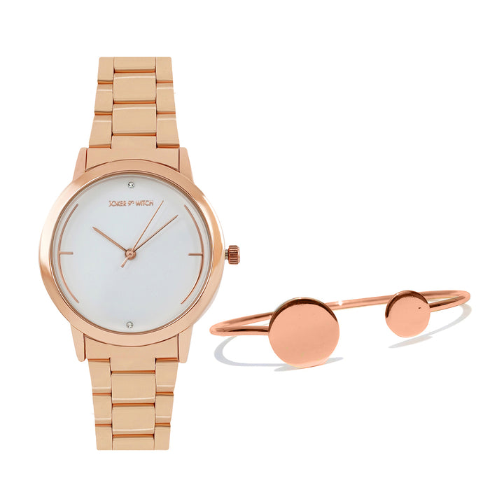 Anastasia Rosegold Watch Bracelet Stack