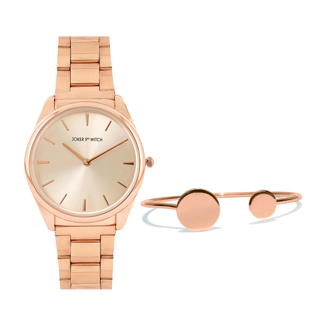 Camalia Rosegold Watch Bracelet Stack