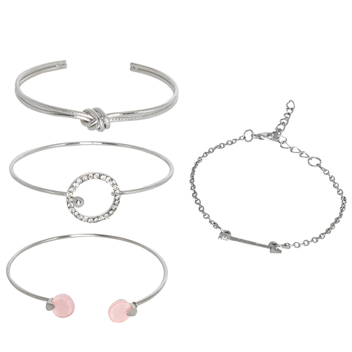Carlita Silver Watch Bracelet Stack