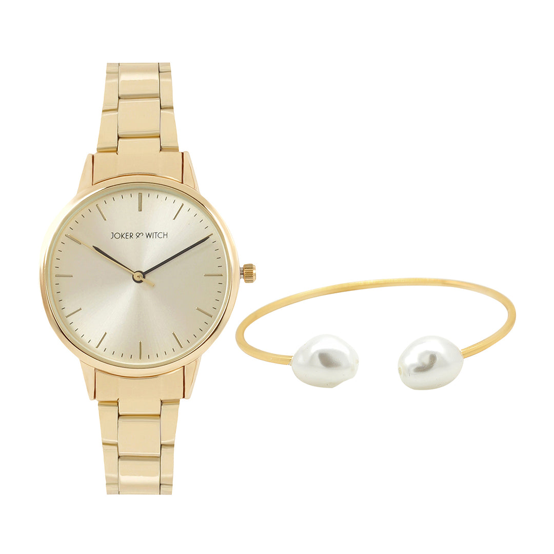 Brietta Gold Watch Bracelet Stack