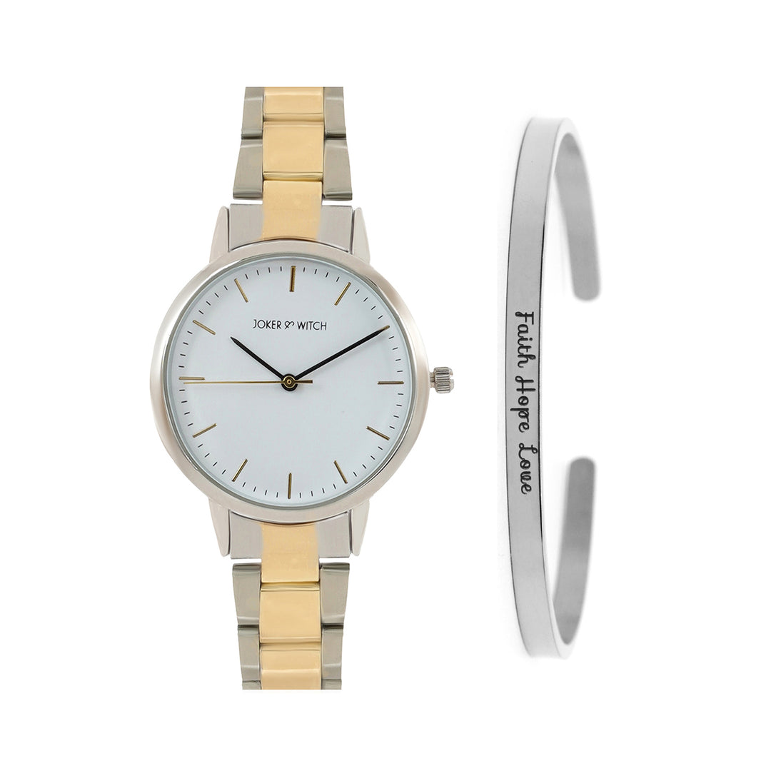 Rayla Dualtone Watch Bracelet Stack