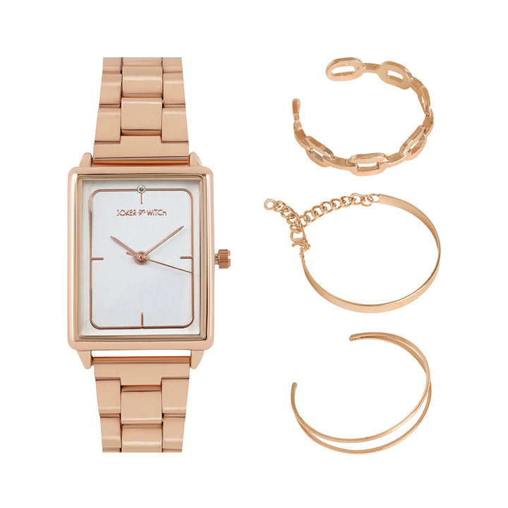 Josette Rosegold Watch Bracelet Stack