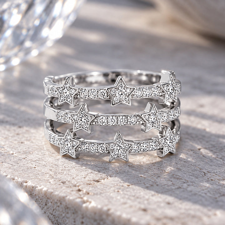 Triple Truffle Silver Ring