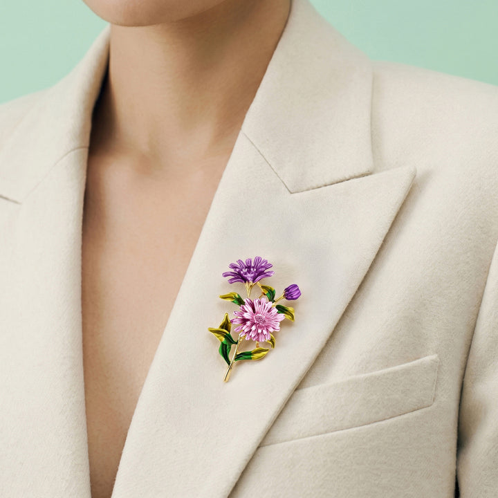 Idylla Violet Floral Brooch