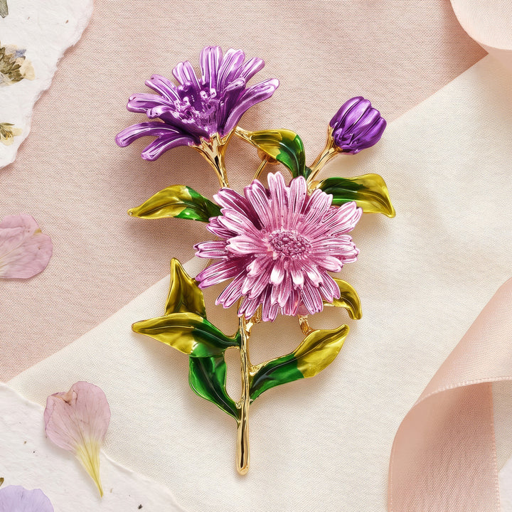 Idylla Violet Floral Brooch
