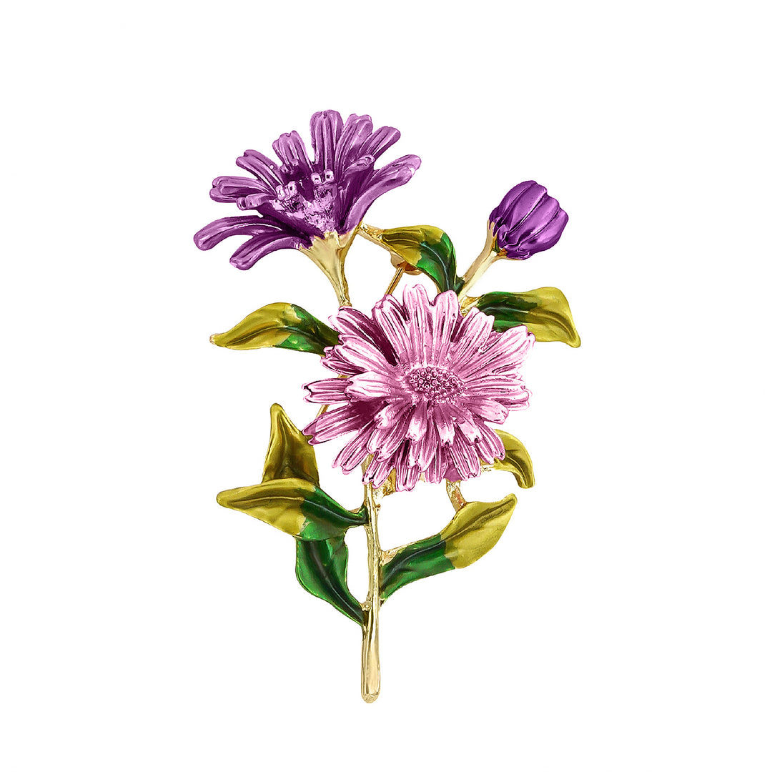 Idylla Violet Floral Brooch