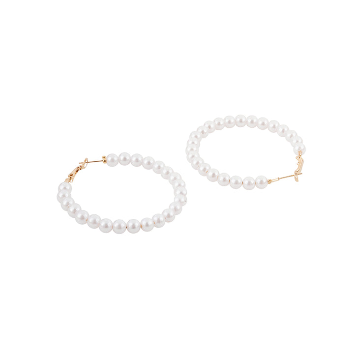 Glitz Pearl Hoop Earrings