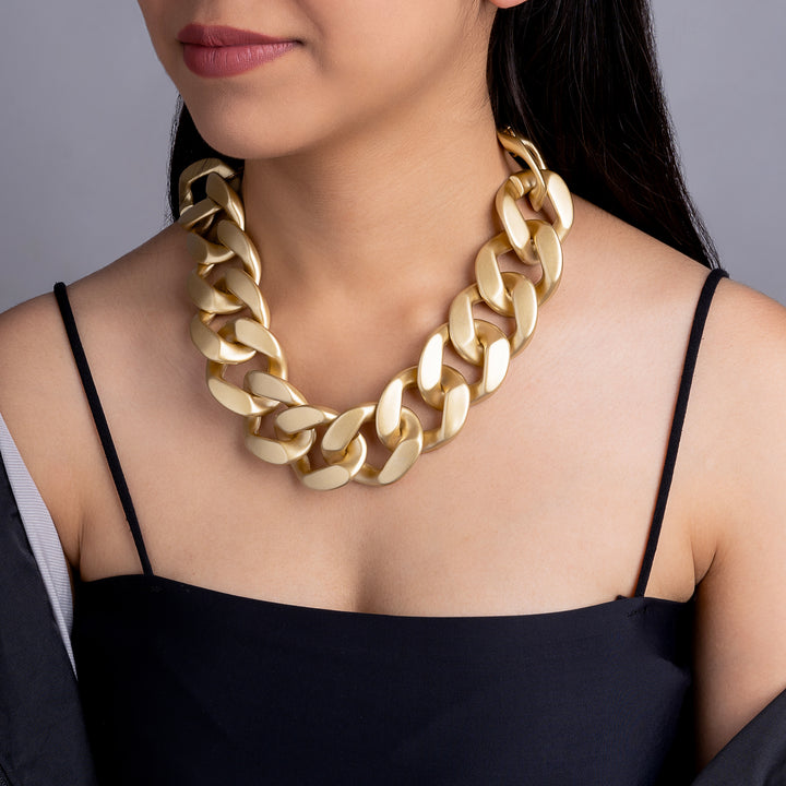 Pretty Please Chunky Chain Gold Necklace