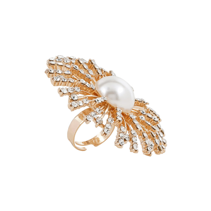 Nissa Pearl Gold Ring