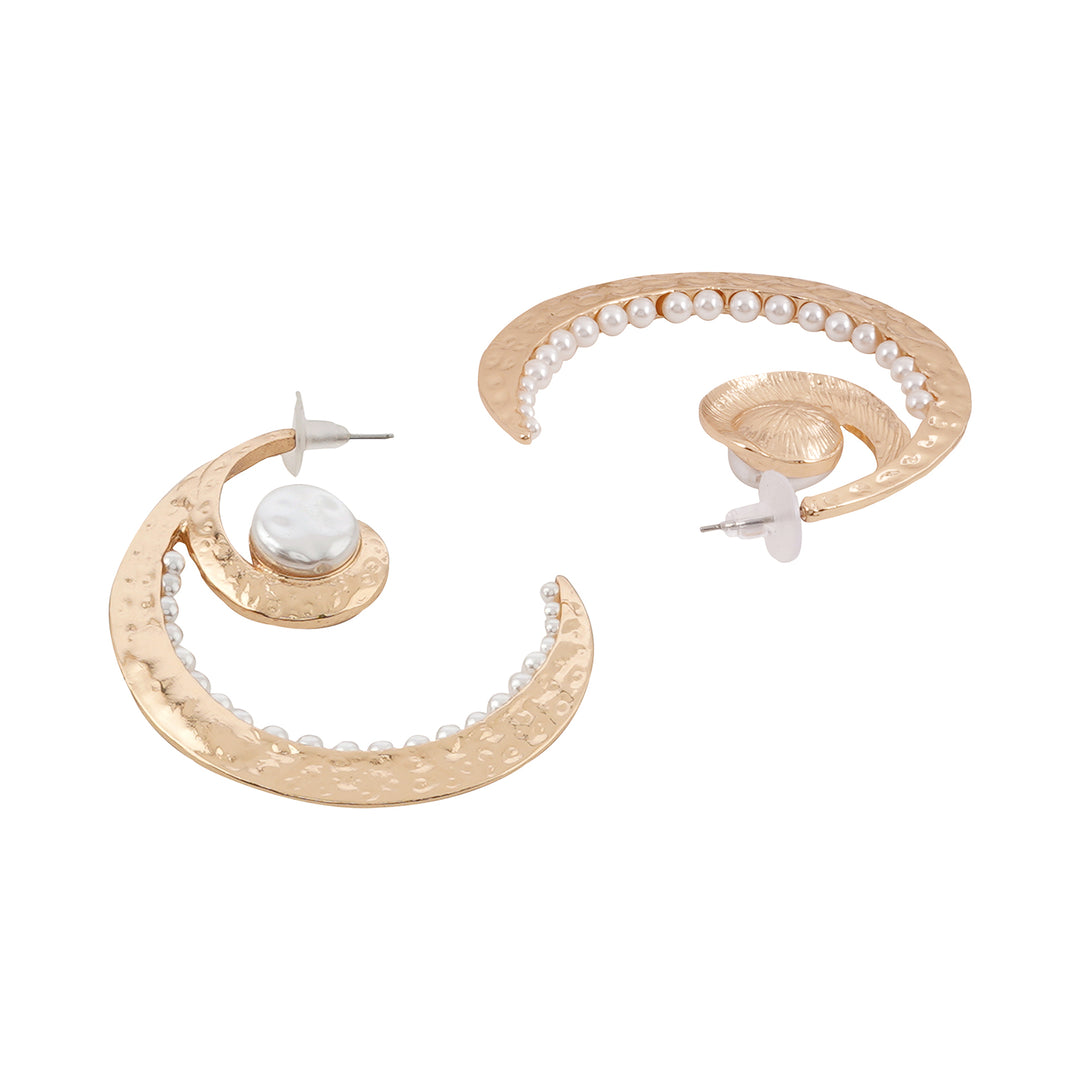 Marine Pearl Gold Earrings