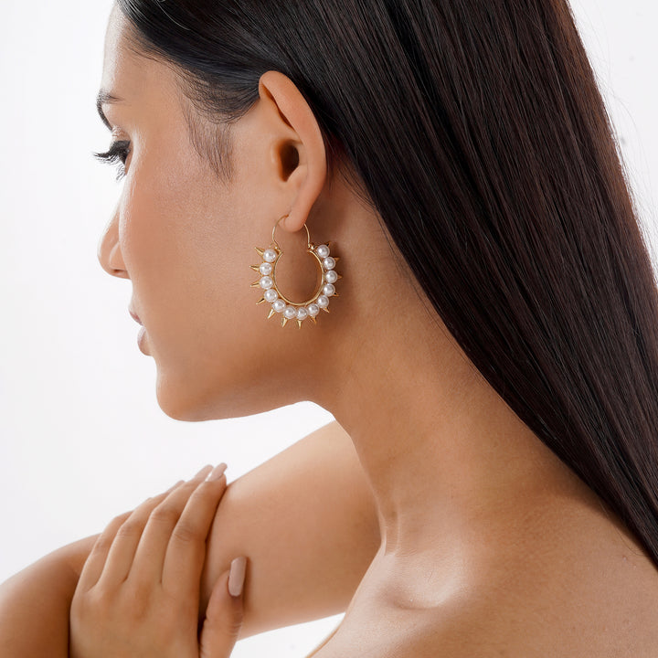 Pearlette Pearl Gold Earrings