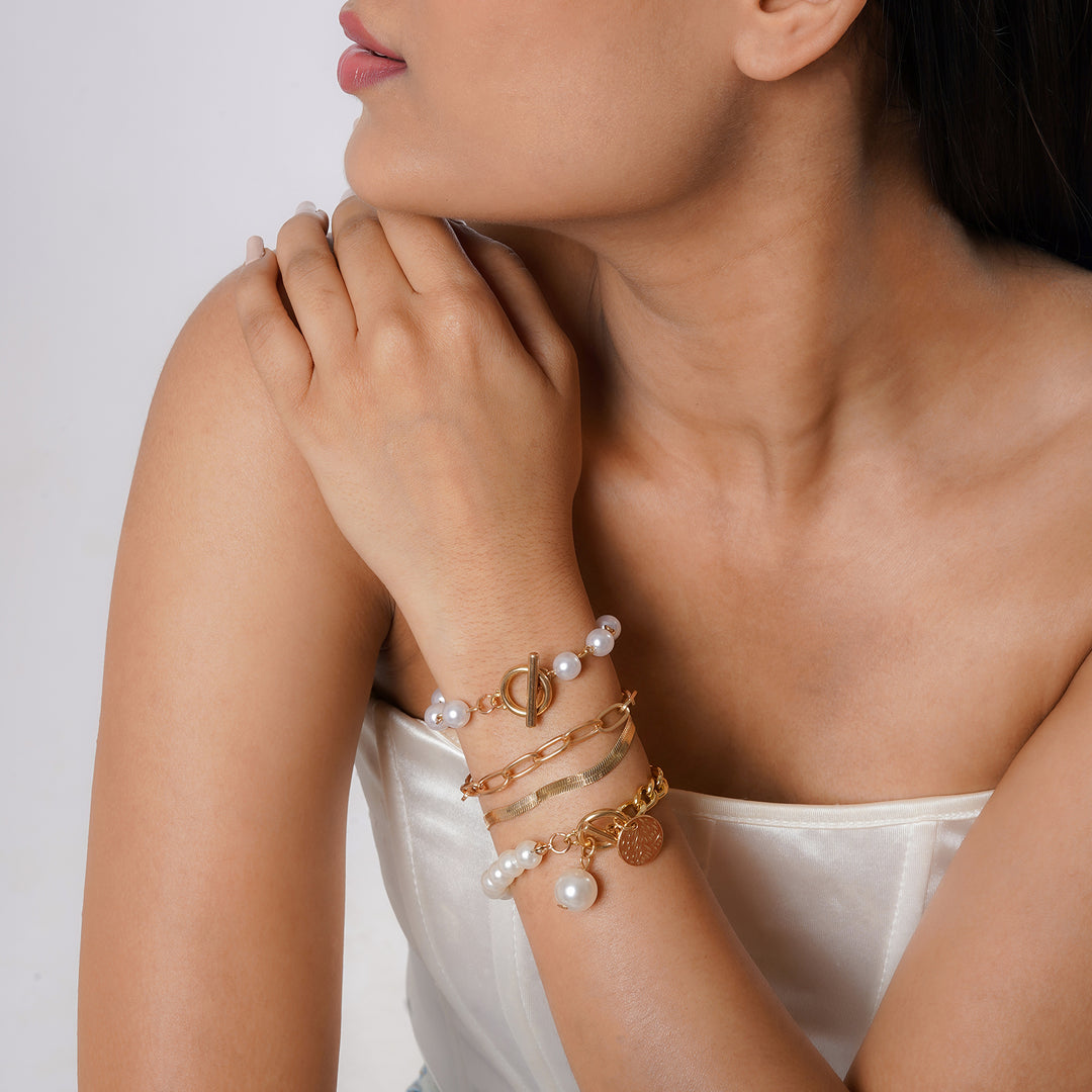 Ninetta Gold Bracelet Set