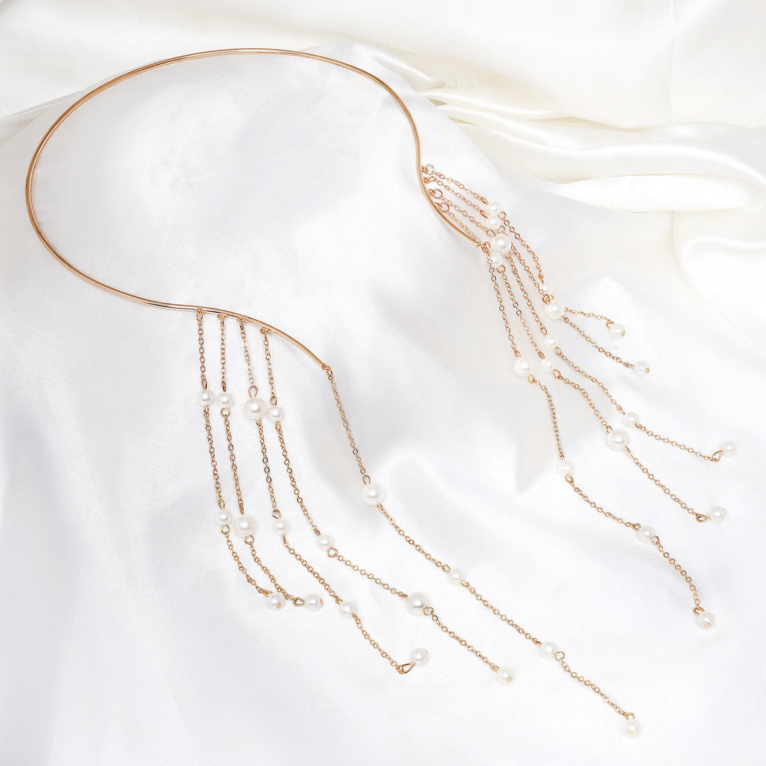 Aegle Golden Pearl Necklace