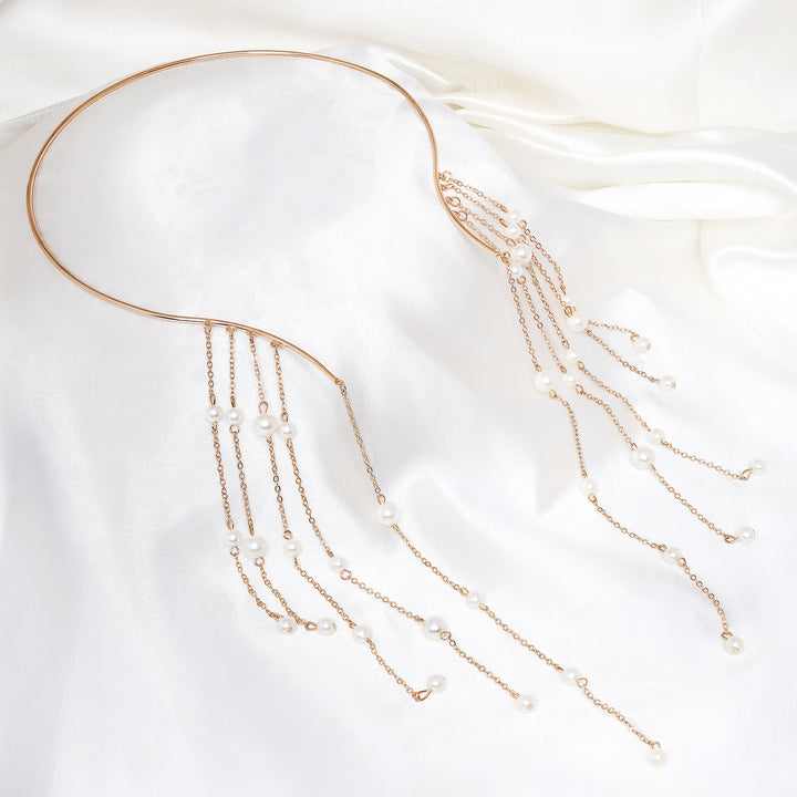 Aegle Golden Pearl Necklace