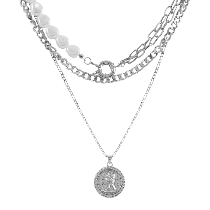 Aella Silver Necklace Set